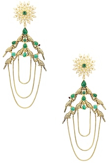 Gold Plated Flock Of Birds Inspired Earrings