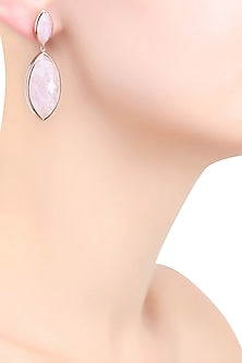 Rose Gold Vermeil Finish Moonstone Earrings