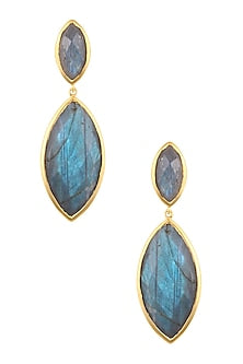 Gold Vermeil Finish Labradorite Earrings