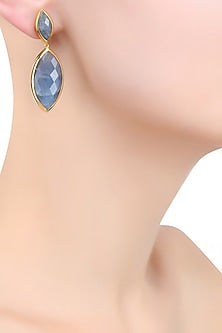 Gold Vermeil Finish Labradorite Earrings
