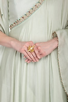 Gold Plated Spike Ring
