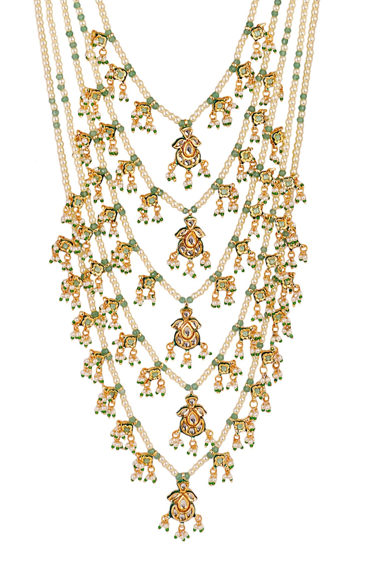 Kundan Bead Layered Necklace 