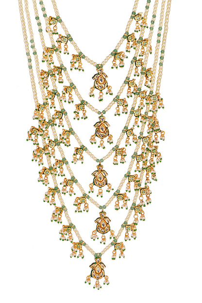Kundan Bead Layered Necklace 