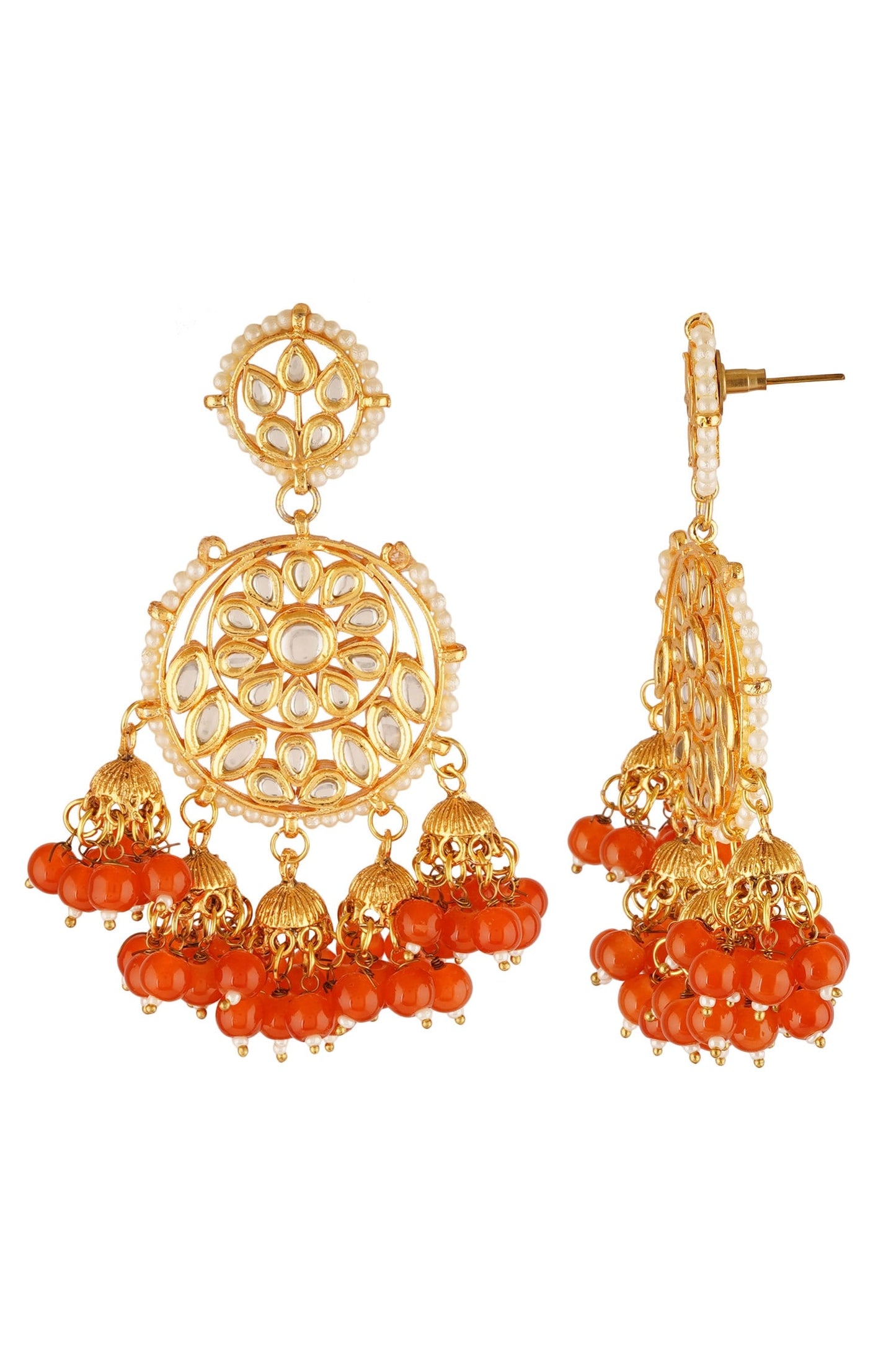 Bead Drop Chandbali Earrings 