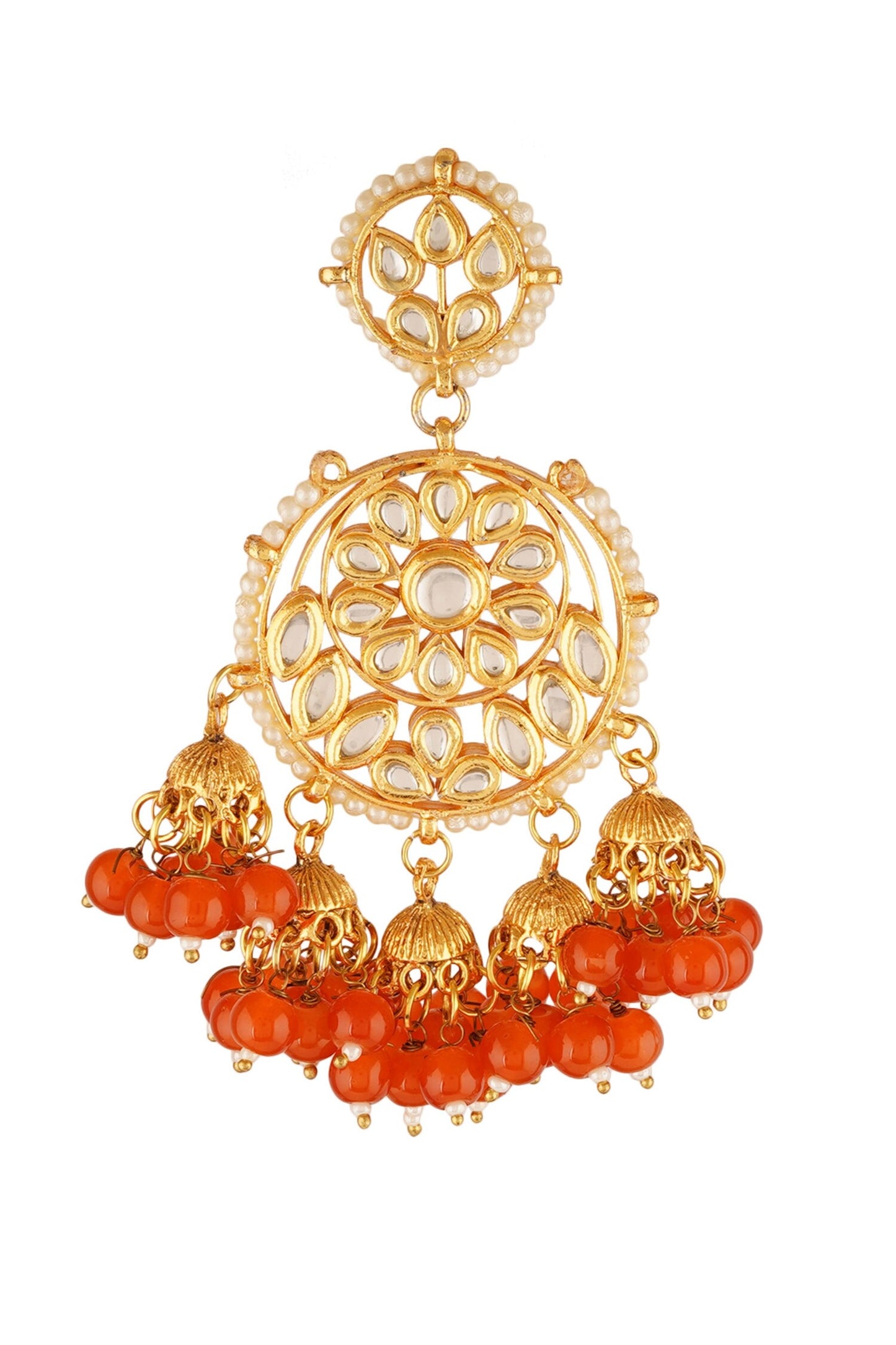 Bead Drop Chandbali Earrings 
