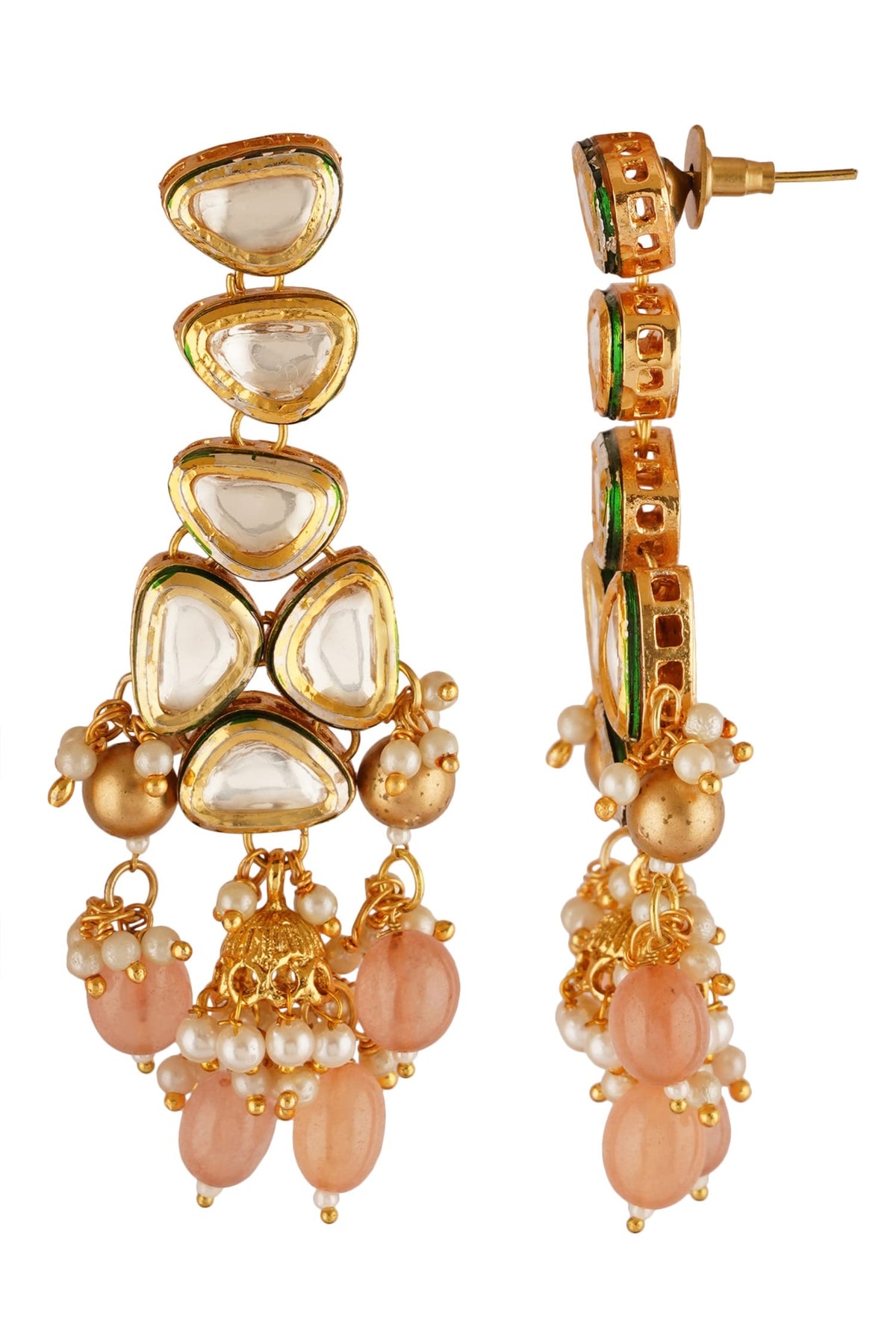 Bead Drop Carved Necklace Set 
