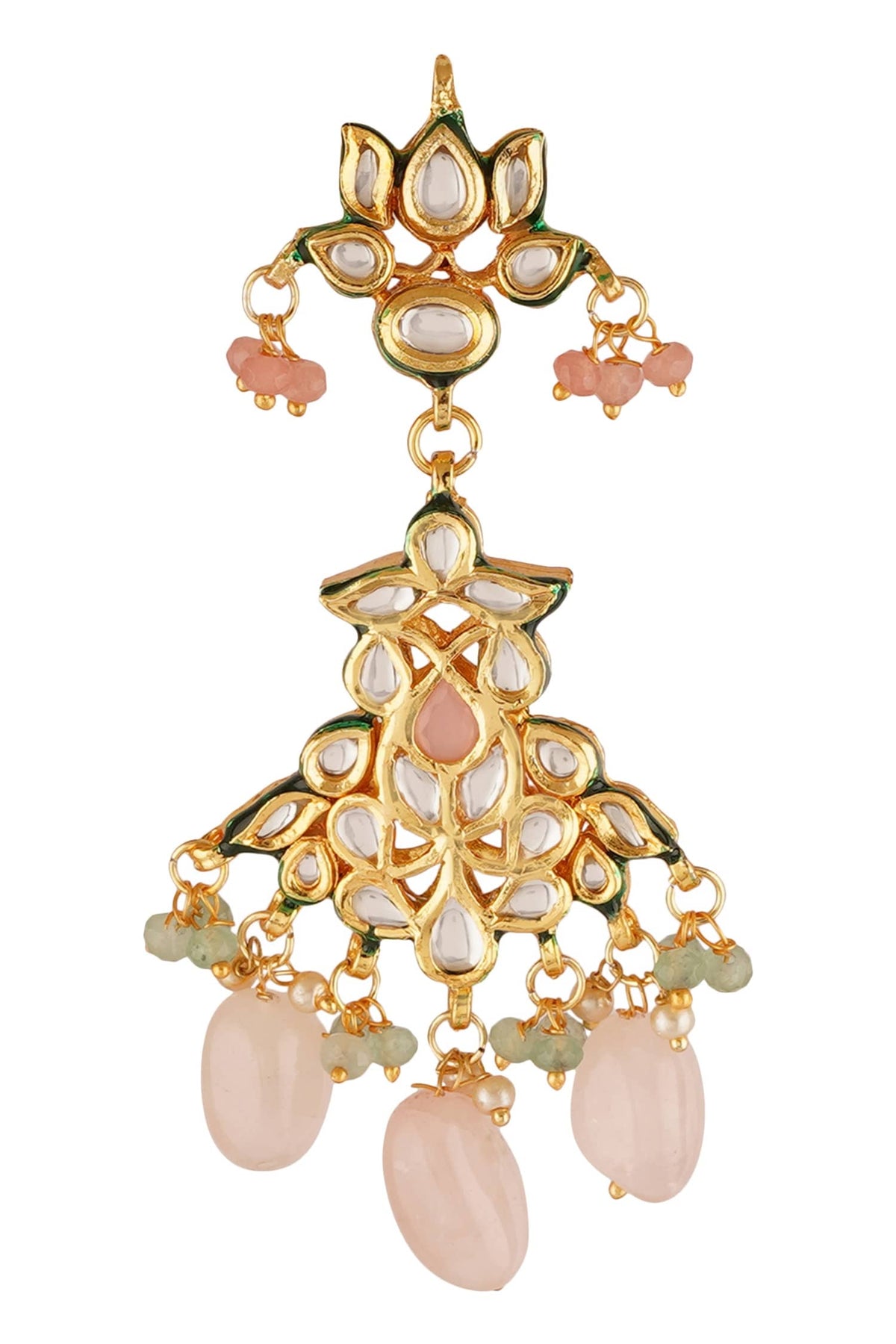 Bead Drop Carved Necklace Set 
