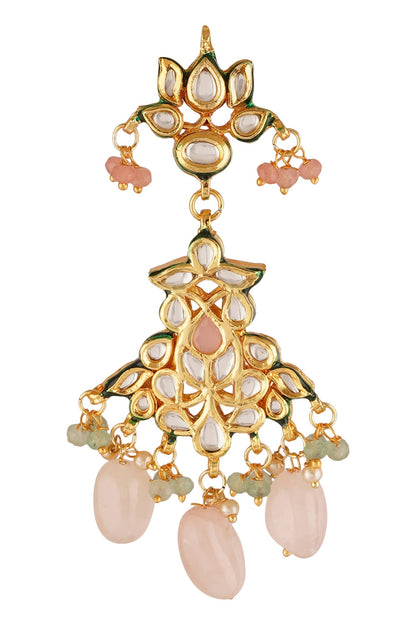 Bead Drop Carved Necklace Set 