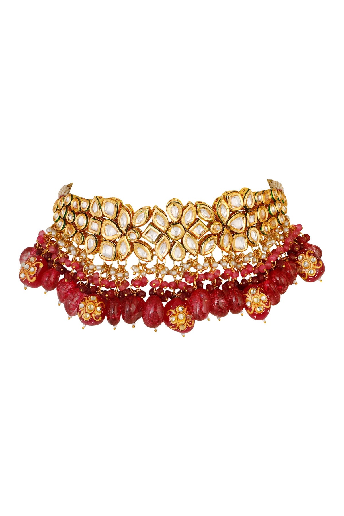 Kundan Bead Drop Choker Set 