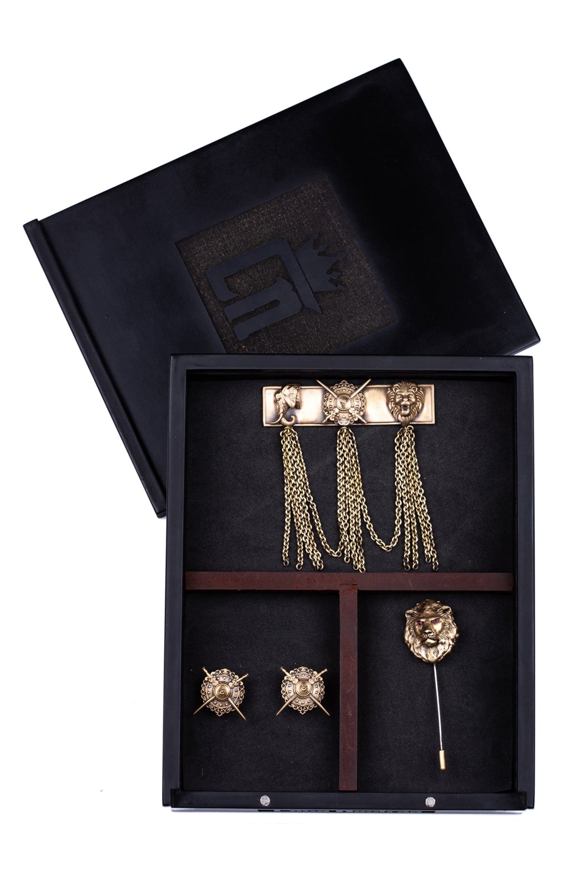 Antique Gold Maharaja Brooch Set