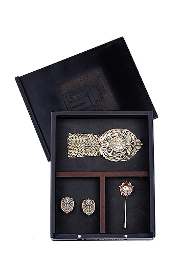 Antique Gold Musahi Brooch Set