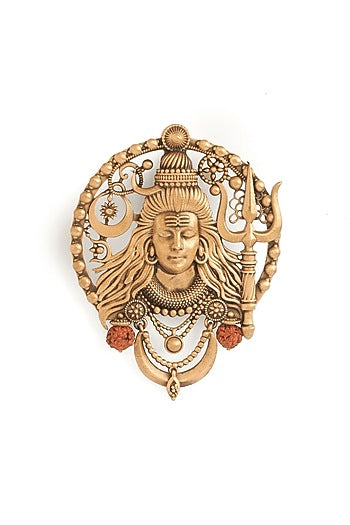 Antique Gold Brass Brooch