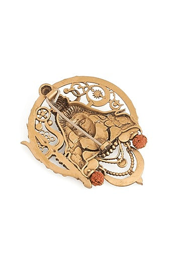 Antique Gold Brass Brooch
