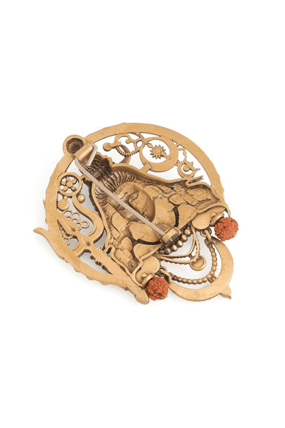 Antique Gold Brass Brooch