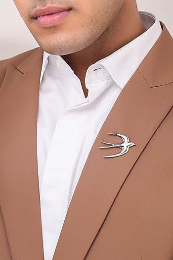 Silver Brass Brooch (Set of 3)