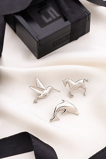 Silver Brass Brooch (Set of 3)