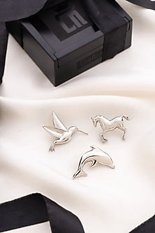 Silver Brass Brooch (Set of 3)