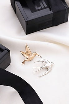 Multi-Colored Brass Brooch (Set of 2)
