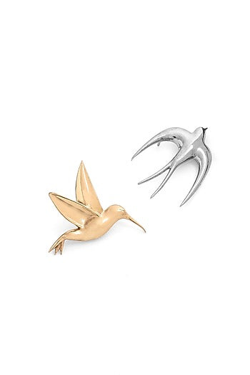 Multi-Colored Brass Brooch (Set of 2)