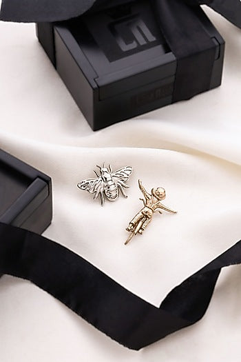 Multi-Colored Brass Brooch (Set of 2)