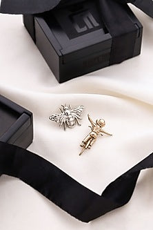Multi-Colored Brass Brooch (Set of 2)