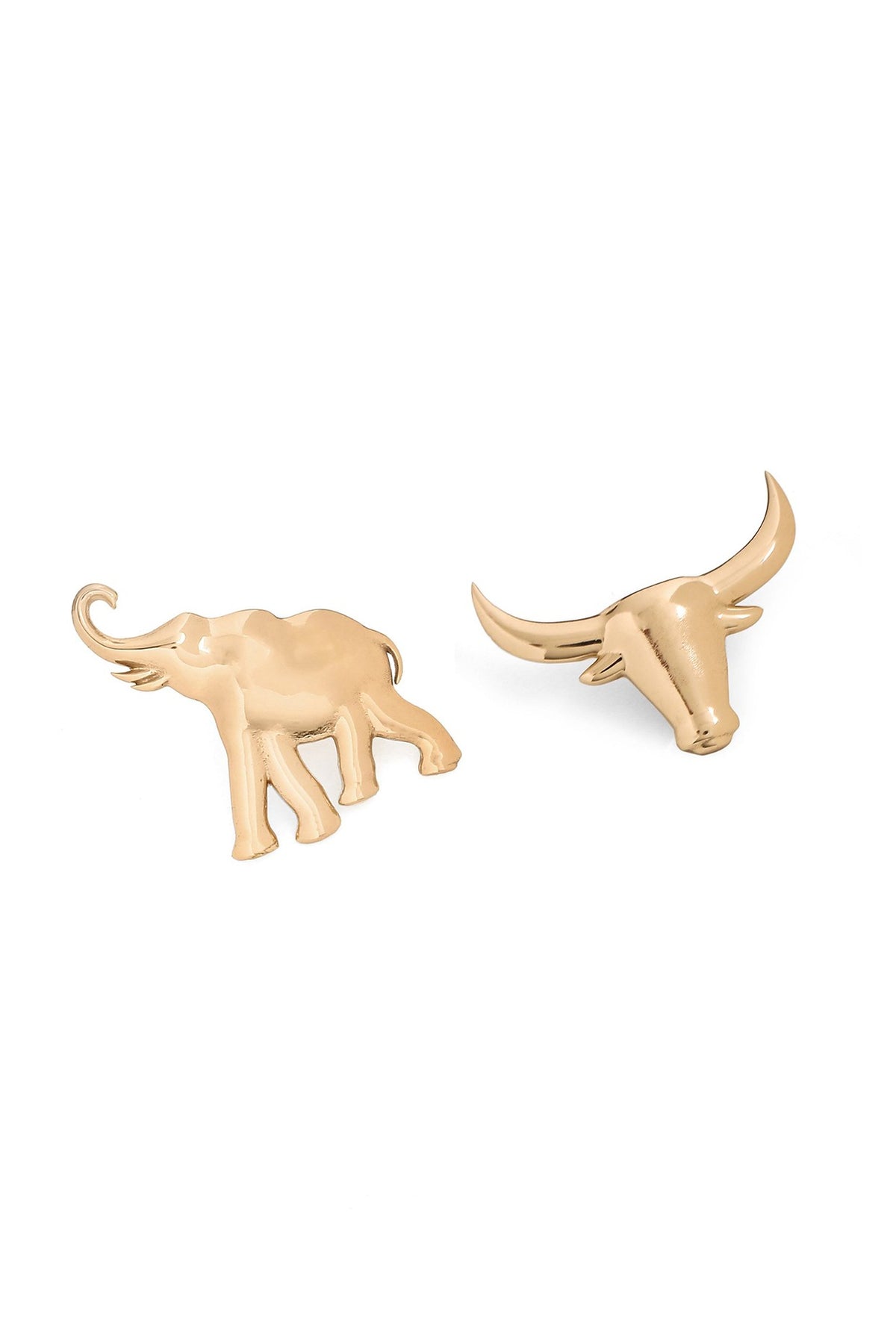Gold Brass Brooch (Set of 2)