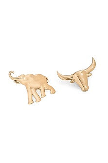 Gold Brass Brooch (Set of 2)