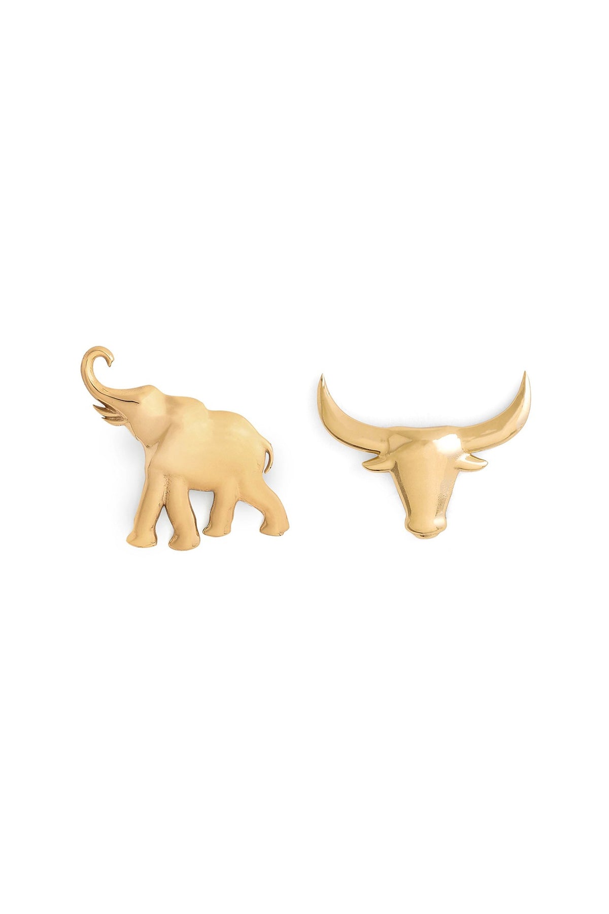 Gold Brass Brooch (Set of 2)