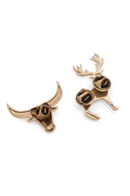 Gold Brass Brooch (Set of 2)
