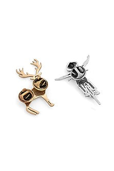 Gold Brass Brooch (Set of 2)