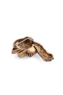 Antique Gold Brass Young Tiger Brooch