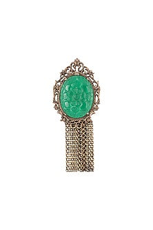Antique Gold Finish Royal Statement Brooch