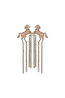 Antique Gold Finish Mustang Brooch
