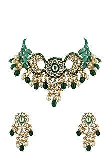 Gold Plated Choker Necklace Set