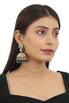 Gold Finish Meenakari Layered Necklace Set