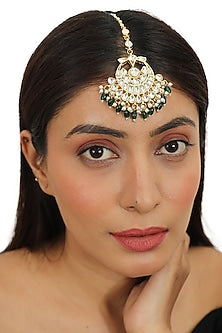 Gold Finish Jadtar Stones Maang Tikka