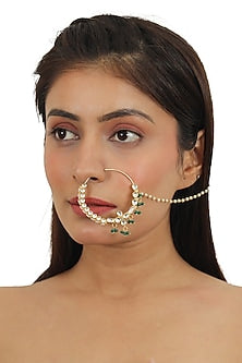 Gold Finish Bridal Nose Ring