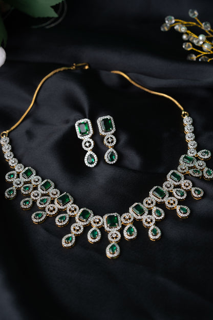 Aquaflora Allure Diamond  Necklace Set
