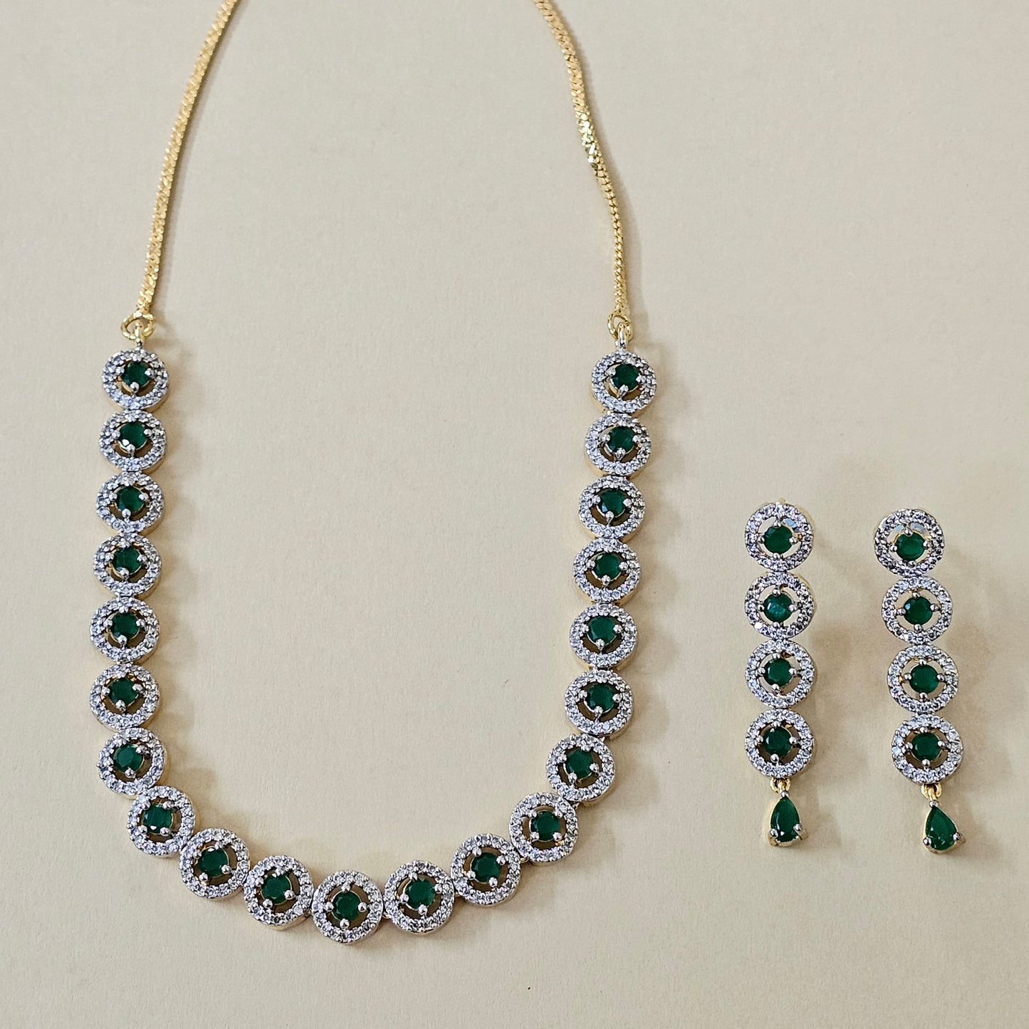 Bijou Baubles Diamond  Necklace Set