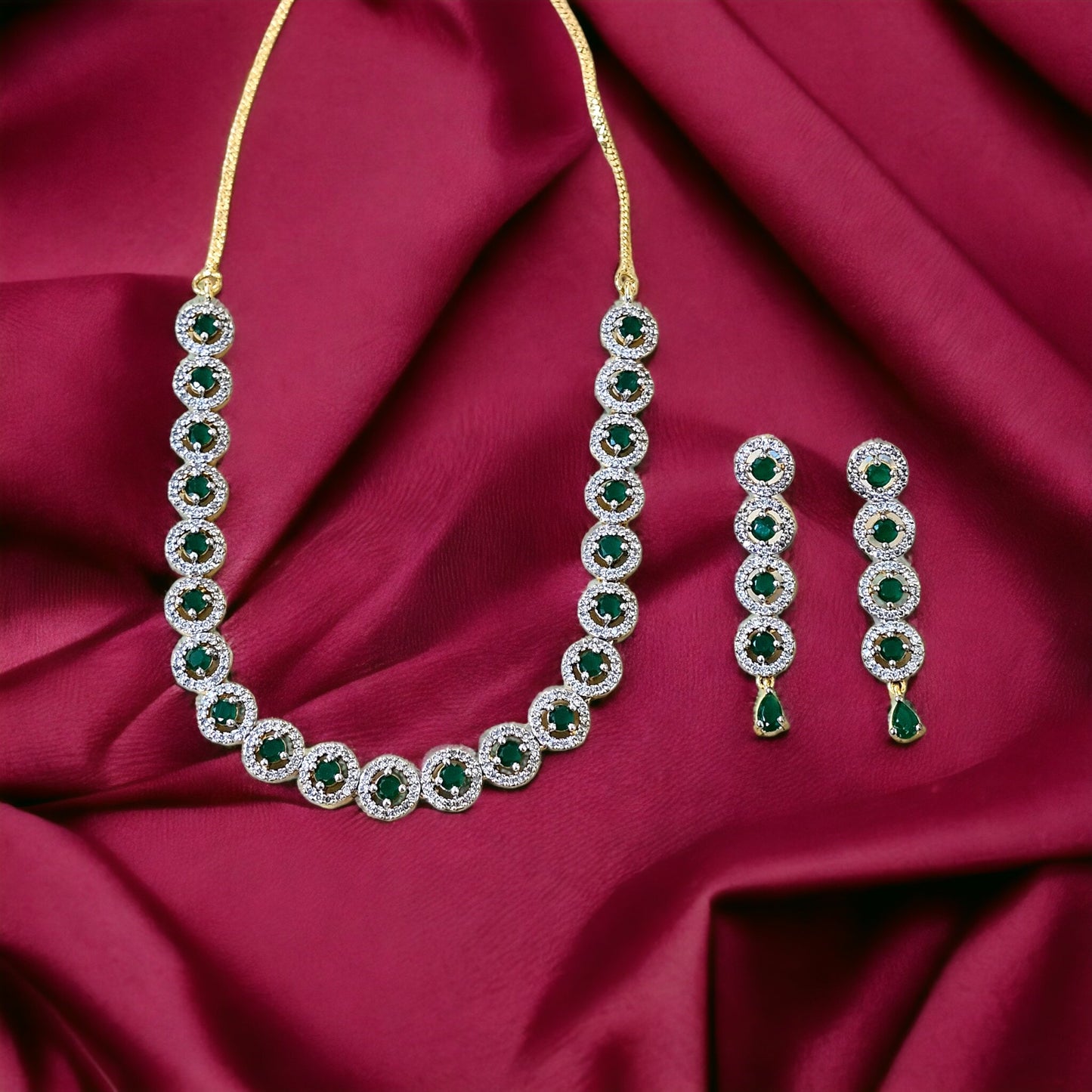 Bijou Baubles Diamond  Necklace Set