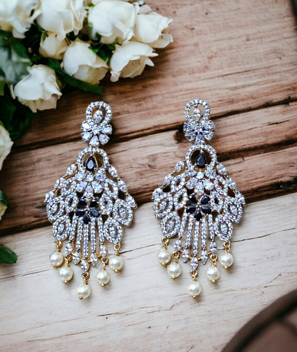 Siruis Diamond  Long Earrings