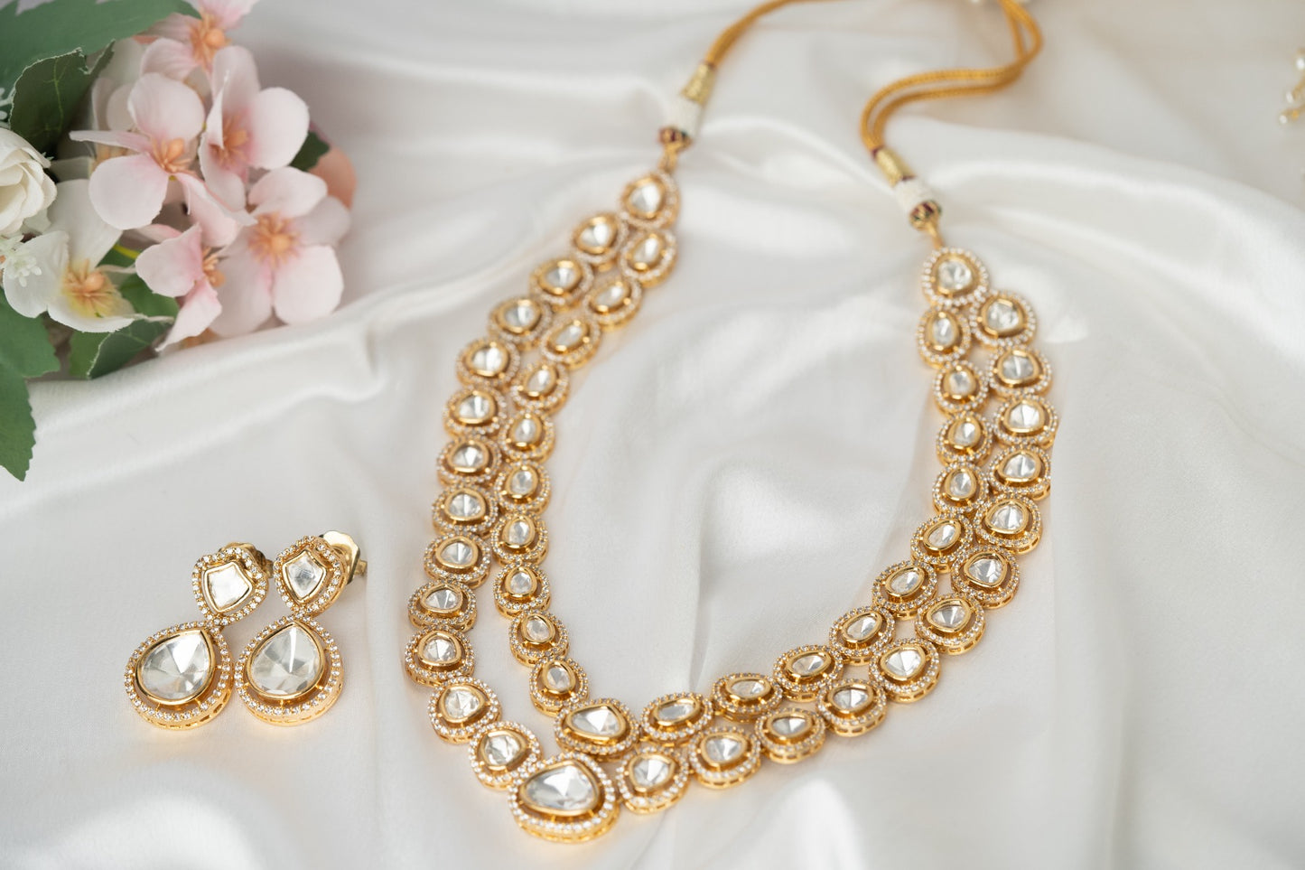 Ananya Double Layered Kundan Necklace Set