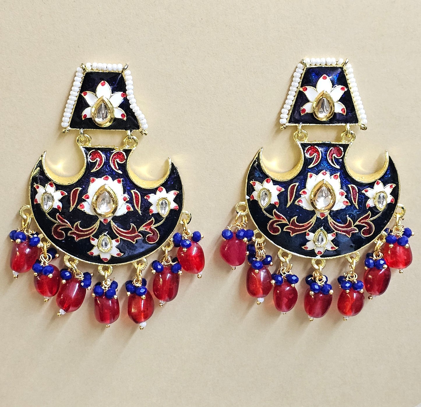 Peacock Chandbali Earrings