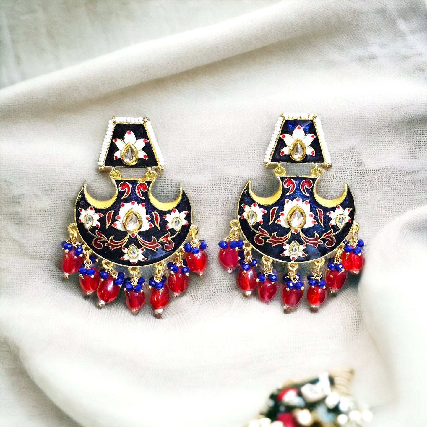 Peacock Chandbali Earrings