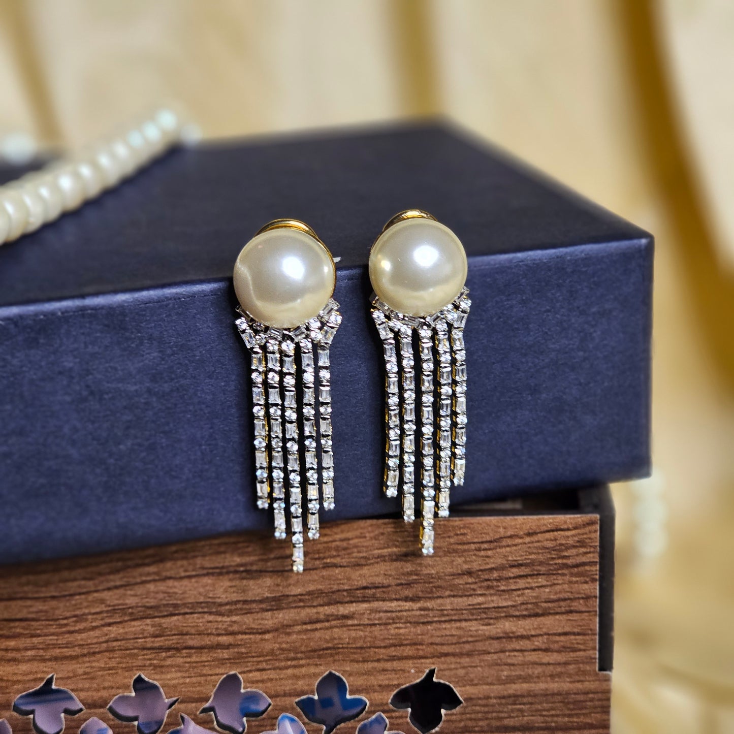 Pearl  Long Earrings