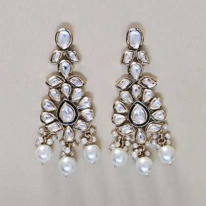 Kundan Dangler Long Earrings