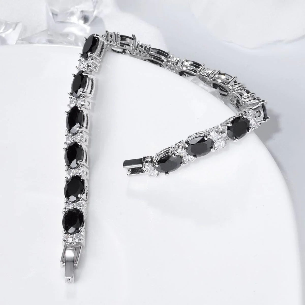 Black Habl Al Sama Tennis  Bracelet