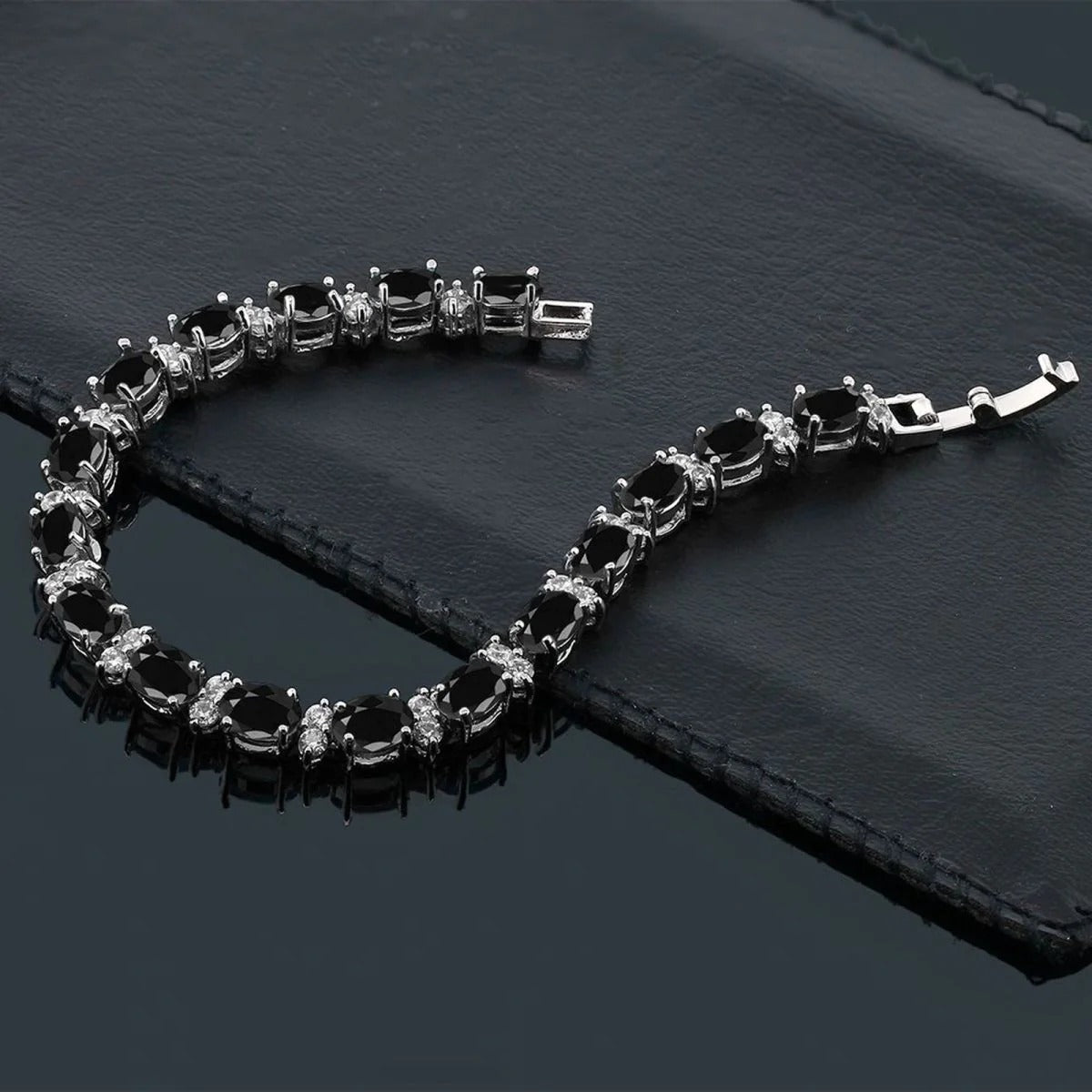 Black Habl Al Sama Tennis  Bracelet