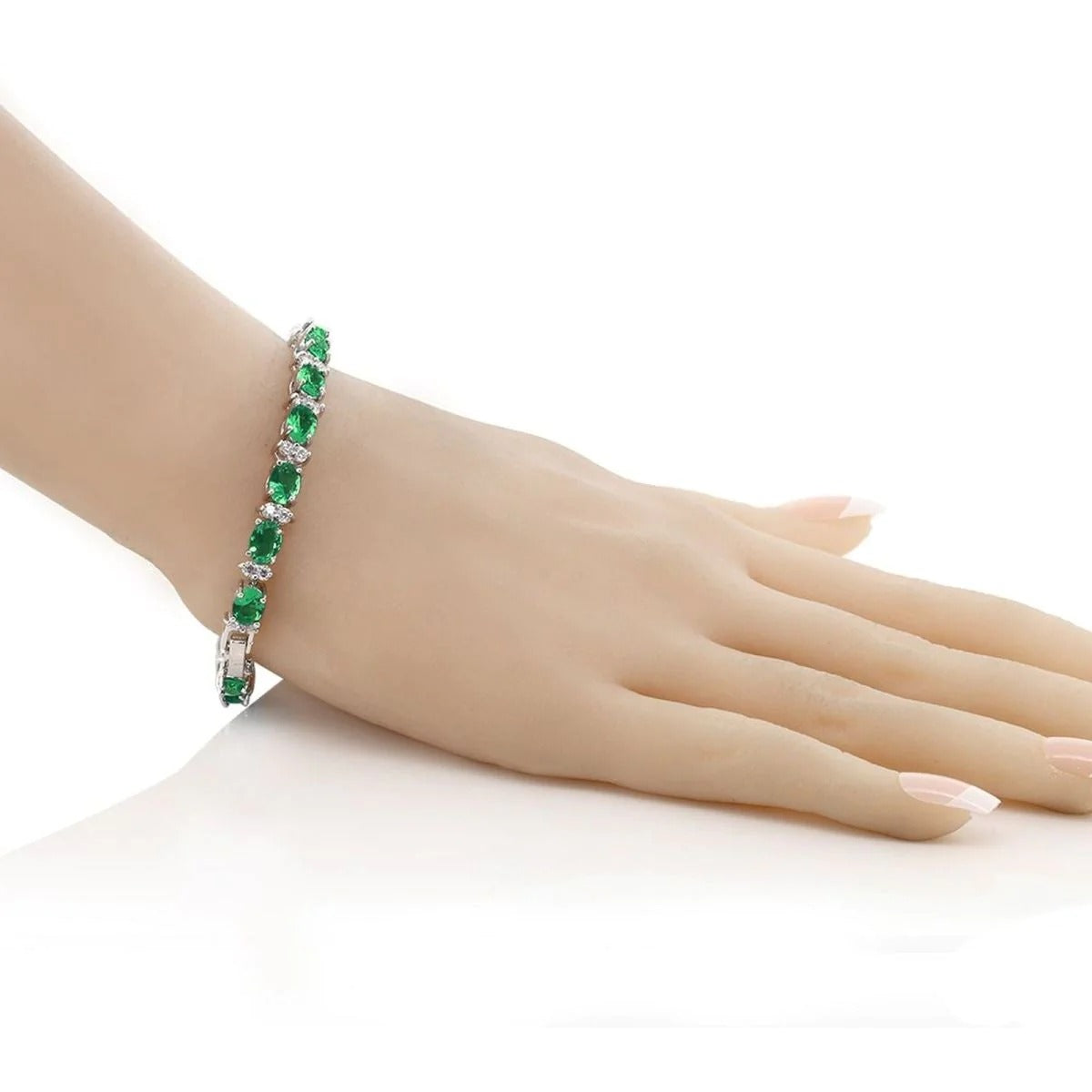 Green Habl Al Sama Tennis Bracelet