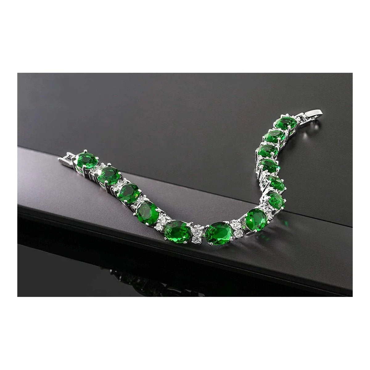 Green Habl Al Sama Tennis Bracelet